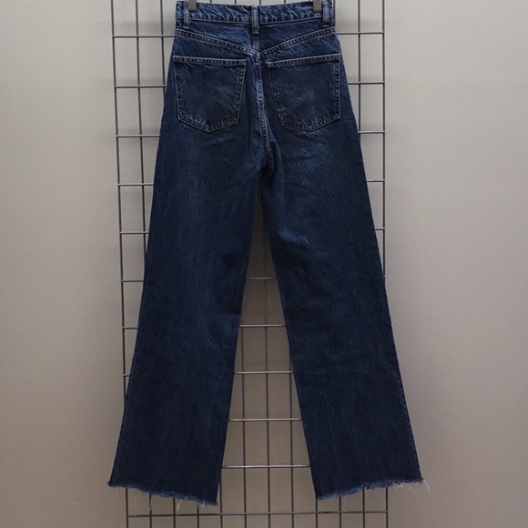 Zara High-Rise Jeans Frayed wide-leg, ankle crop - Picture 3 of 5